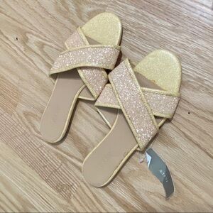 J.Crew Glitter Cora Crisscross Sandals NWT Sz 6 Ivory Cream